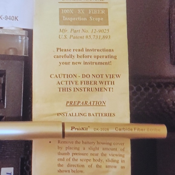 ALMOST BRAND NEW Proskit 1PK -940KN - Fiber Optic Tool Kit . - Picture 3 of 11